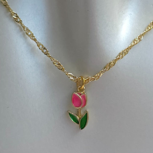 Cadena Flor Rosa