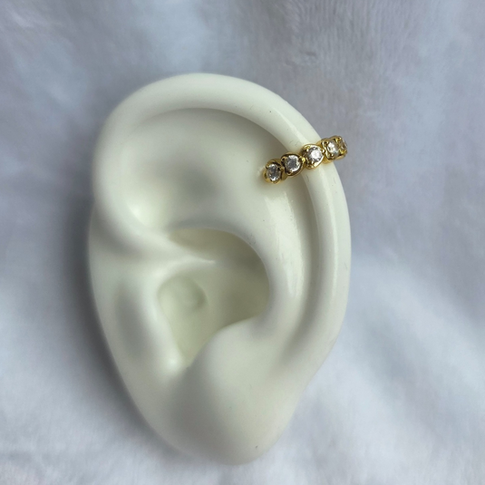 Earcuff Corazones Destellos
